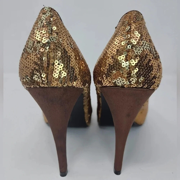 Chinese Laundry Ladybug Sequin Opened Toe Stillettos - Picture 6 of 11